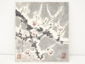 錦艸造「梅」図　色紙